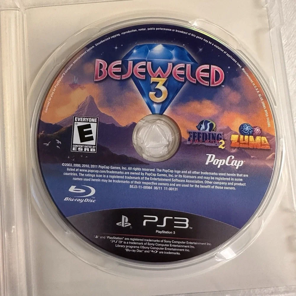 BEJEWELED 3 PS3 PlayStation 3 Game with Box
